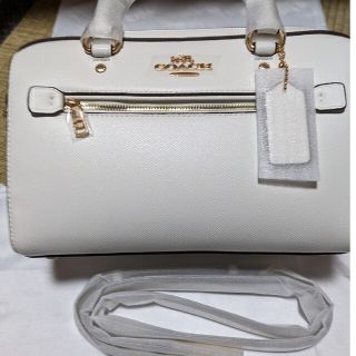 コーチ(COACH)のアウトレットコーチ　ミニバッグ　シンプル白(ハンドバッグ)