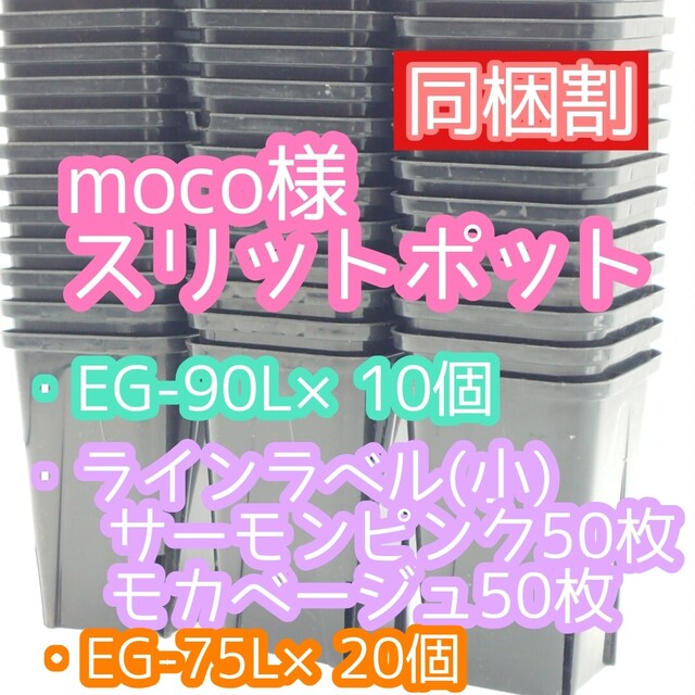 moco 様 スリットポット ラベル ハンドメイドのフラワー/ガーデン(その他)の商品写真