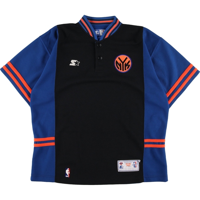 スターター Starter NBA NEW YORK KNICKS ニューヨークニックス シューティングシャツ ゲームシャツ メンズL /eaa338055
