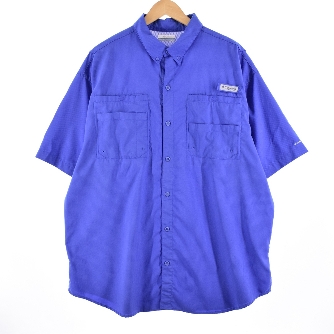 コロンビア Columbia PFG ボタンダウン 半袖 フィッシングシャツ メンズXXL /eaa336109