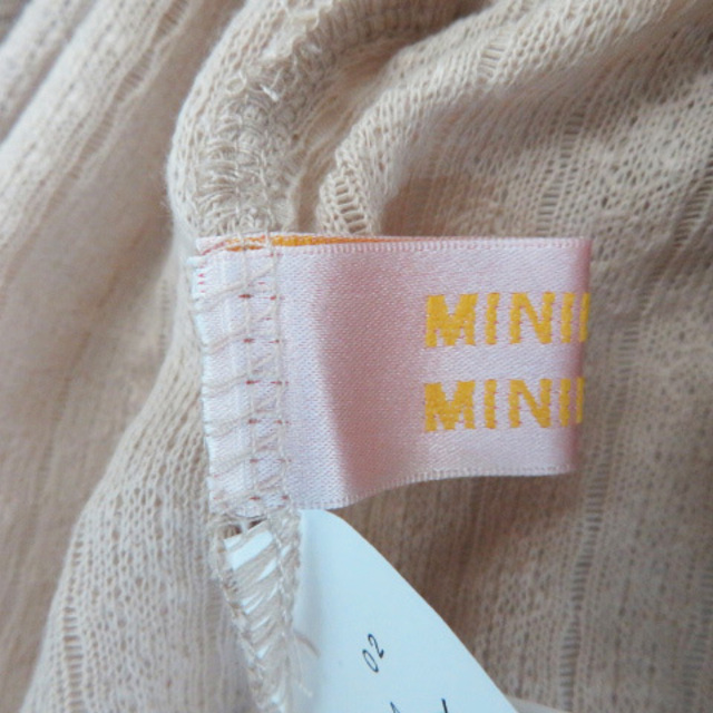 MINIMUM(ミニマム)のミニマム ニット カットソー 半袖 ラウンドネック ストライプ柄 2 ベージュ レディースのトップス(ニット/セーター)の商品写真