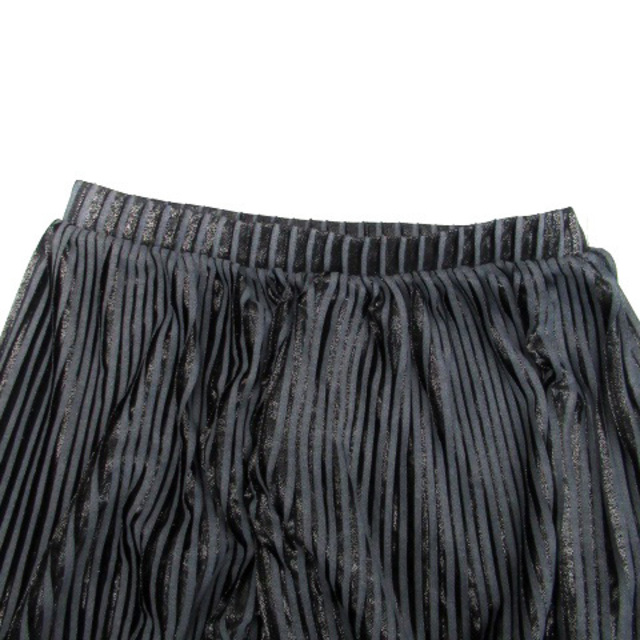 ZARA(ザラ)のザラ ZARA プリーツスカート ミモレ丈 M 紺 ネイビー 黒 ブラック レディースのスカート(ひざ丈スカート)の商品写真