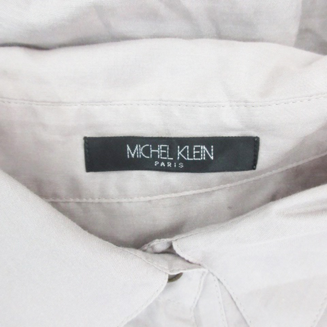 MICHEL KLEIN(ミッシェルクラン)のミッシェルクラン シャツ チュニック 長袖 シースルー 38 グレー レディースのトップス(チュニック)の商品写真