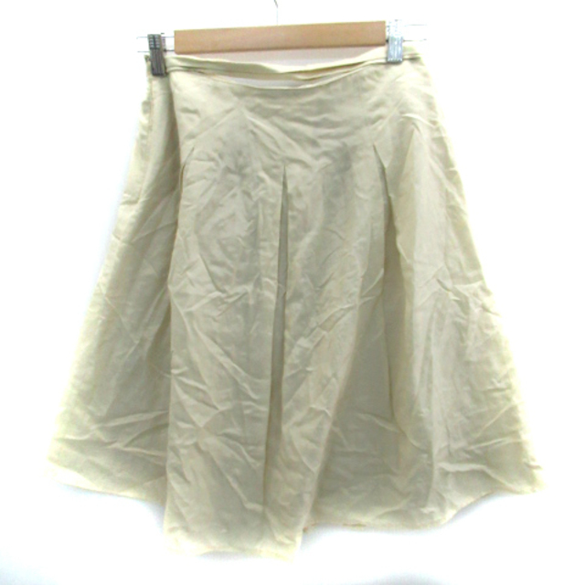 MK MICHEL KLEIN(エムケーミッシェルクラン)のエムケー ミッシェルクラン フレアスカート ミモレ丈 リボン 40 ベージュ レディースのスカート(ひざ丈スカート)の商品写真