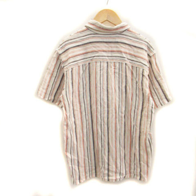 GAIJIN MADE(ガイジンメイド)のガイジンメイド カジュアルシャツ 半袖 ストライプ柄 リネン混 ホワイト 白 メンズのトップス(シャツ)の商品写真