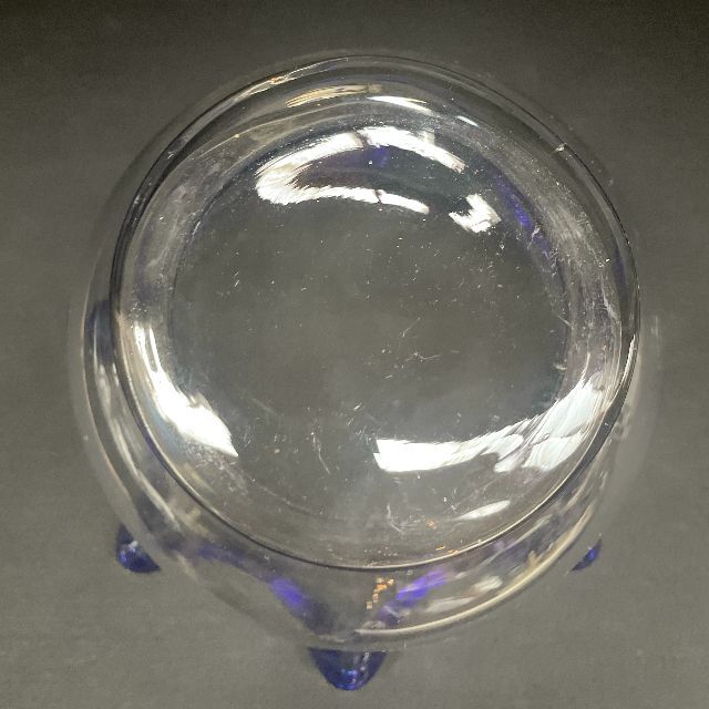 金魚鉢 フリル ガラス 昭和 レトロ ヴィンテージ フラワーベース 美品 8