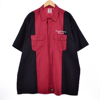 ディッキーズ(Dickies)の古着 ディッキーズ Dickies 半袖 ワークシャツ メンズXXXL /eaa337666(シャツ)