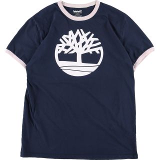 ティンバーランド(Timberland)の古着 ティンバーランド Timberland プリントTシャツ リンガーTシャツ メンズS /eaa337192(Tシャツ/カットソー(半袖/袖なし))