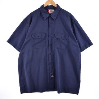 ディッキーズ(Dickies)の古着 ディッキーズ Dickies A LEGEND IN WORK 半袖 ワークシャツ メンズXXXL /eaa337684(シャツ)