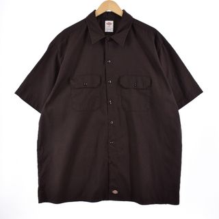 ディッキーズ(Dickies)の古着 ディッキーズ Dickies 半袖 ワークシャツ メンズXXXL /eaa337685(シャツ)