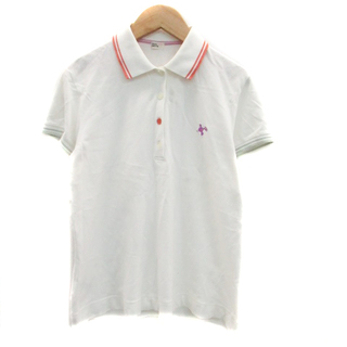 ポールスミス ピンク ポロシャツ ポロカラー 半袖 刺繍 XL オフホワイト(ポロシャツ)