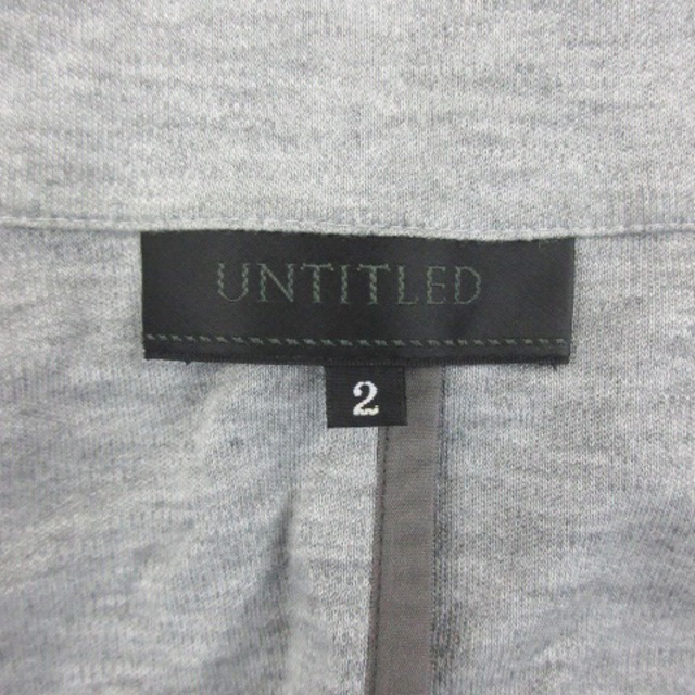 UNTITLED(アンタイトル)のアンタイトル  テーラードジャケット ミドル丈 七分袖 2 グレー レディースのジャケット/アウター(その他)の商品写真