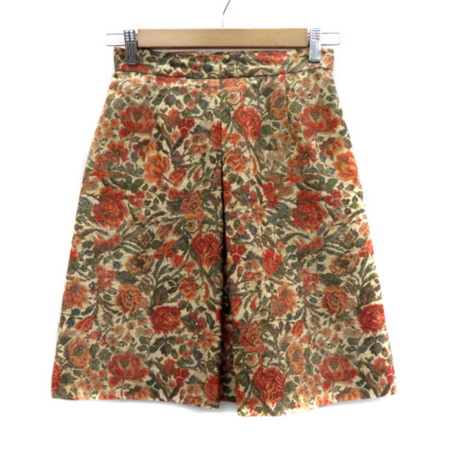 ANAYI(アナイ)のアナイ フレアスカート ギャザースカート 花柄 36 マルチカラー オレンジ レディースのスカート(ひざ丈スカート)の商品写真