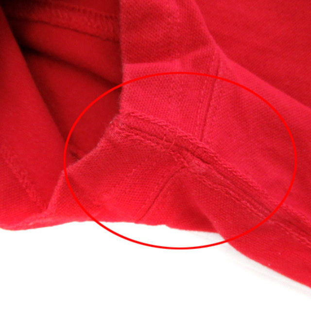 TOMMY HILFIGER(トミーヒルフィガー)のトミーヒルフィガー ポロシャツ 半袖 ポロカラー ロゴ刺繍 M 赤 レディースのトップス(ポロシャツ)の商品写真