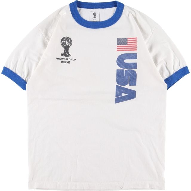 FIFA WORLD CUP 2014 BRAZIL ワールドカップ リンガーTシャツ メンズM /eaa337194