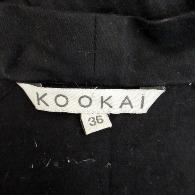 KOOKAI(クーカイ)のクーカイ ワンピース ラウンドネック ノースリーブ ひざ丈 36 黒 ブラック レディースのワンピース(ひざ丈ワンピース)の商品写真