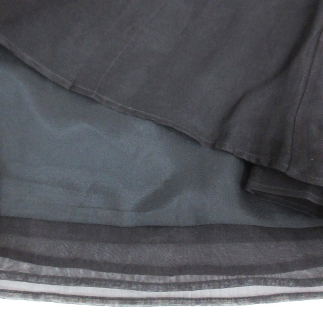 UNITED ARROWS(ユナイテッドアローズ)のユナイテッドアローズ フレアスカート ひざ丈 シルク 無地 38 黒 /FF48 レディースのスカート(ひざ丈スカート)の商品写真