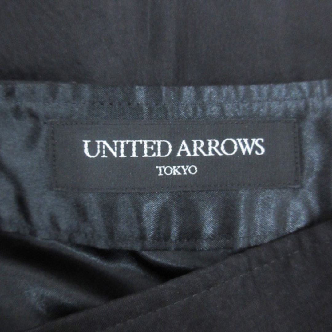 UNITED ARROWS(ユナイテッドアローズ)のユナイテッドアローズ フレアスカート ひざ丈 シルク 無地 38 黒 /FF48 レディースのスカート(ひざ丈スカート)の商品写真