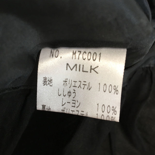 MILK(ミルク)のMILK ワンピース ブラック レディースのワンピース(ひざ丈ワンピース)の商品写真