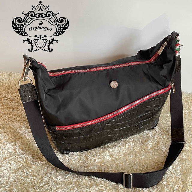 Orobianco - 美品 Orobiancoオロビアンコ 型押し ショルダーバッグ