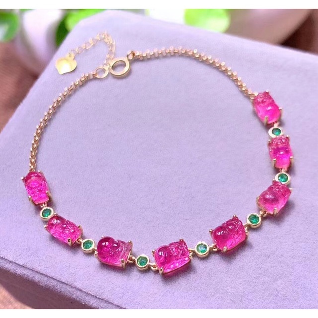 ひし型 ⭐︎【高級】トルマリン ブレスレット k18 21.7ct - crumiller.com