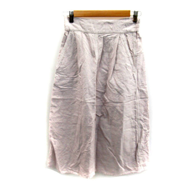 FRAMeWORK(フレームワーク)のフレームワーク フレアスカート ロング丈 無地 リネン混 38 ライトグレー レディースのスカート(ロングスカート)の商品写真