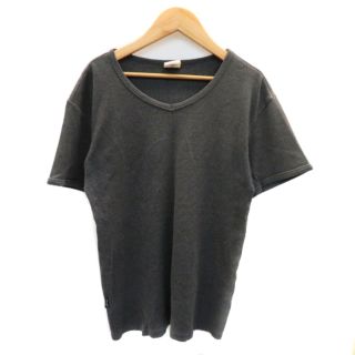 アヴィレックス(AVIREX)のアヴィレックス Tシャツ カットソー 半袖 Vネック 無地 M ダークグレー(Tシャツ/カットソー(半袖/袖なし))