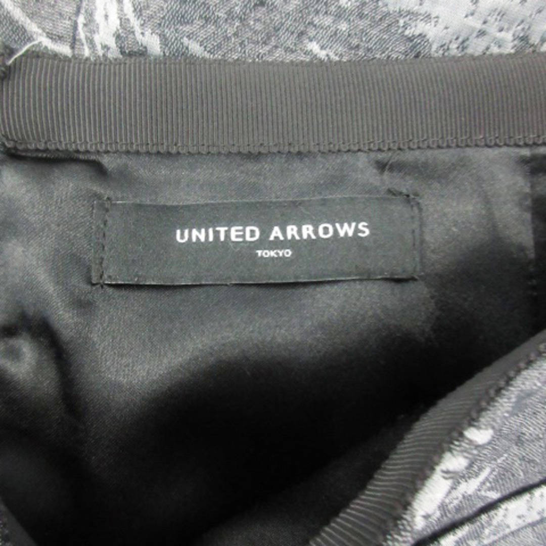 UNITED ARROWS(ユナイテッドアローズ)のユナイテッドアローズ フレアスカート ひざ丈 総柄 36 グレー レディースのスカート(ひざ丈スカート)の商品写真