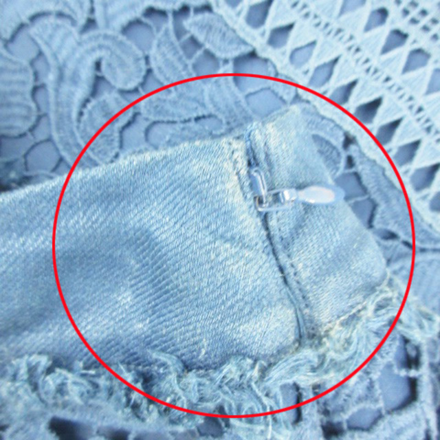 ANAYI(アナイ)のアナイ ANAYI フレアスカート ひざ丈 レース 36 ブルー 青 レディースのスカート(ひざ丈スカート)の商品写真