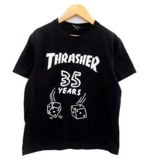 スラッシャー(THRASHER)のスラッシャー Tシャツ カットソー 半袖 プリント S 黒 オフホワイト(Tシャツ/カットソー(半袖/袖なし))