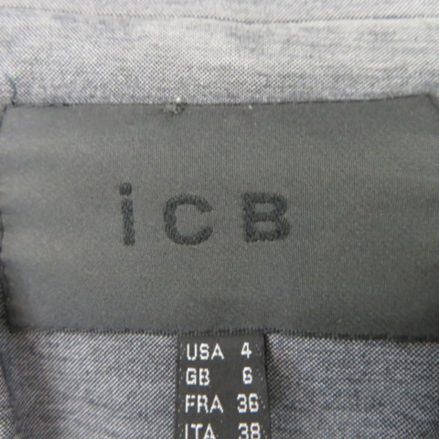 ICB(アイシービー)のiCB テーラードジャケット ミドル丈 シングルボタン 無地 9 グレー レディースのジャケット/アウター(その他)の商品写真
