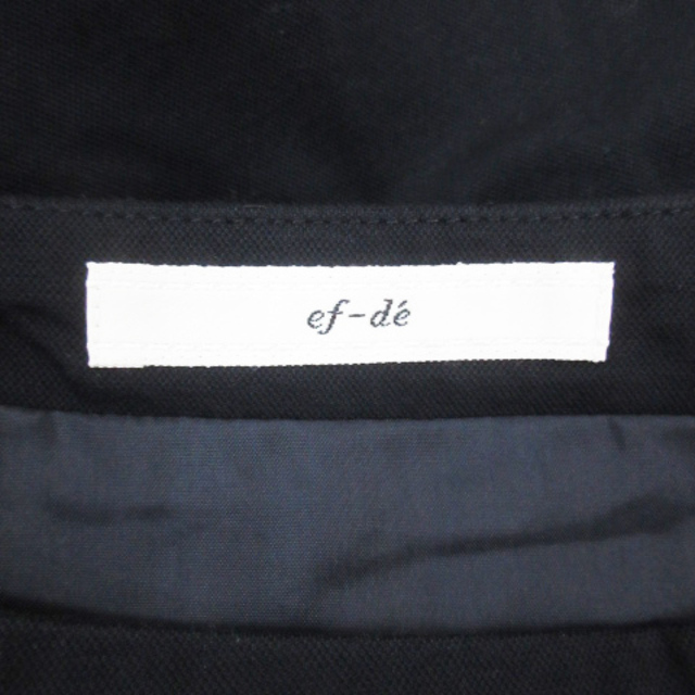 ef-de(エフデ)のエフデ プリーツスカート ひざ丈 無地 7 黒 ブラック /FF45 レディースのスカート(ひざ丈スカート)の商品写真