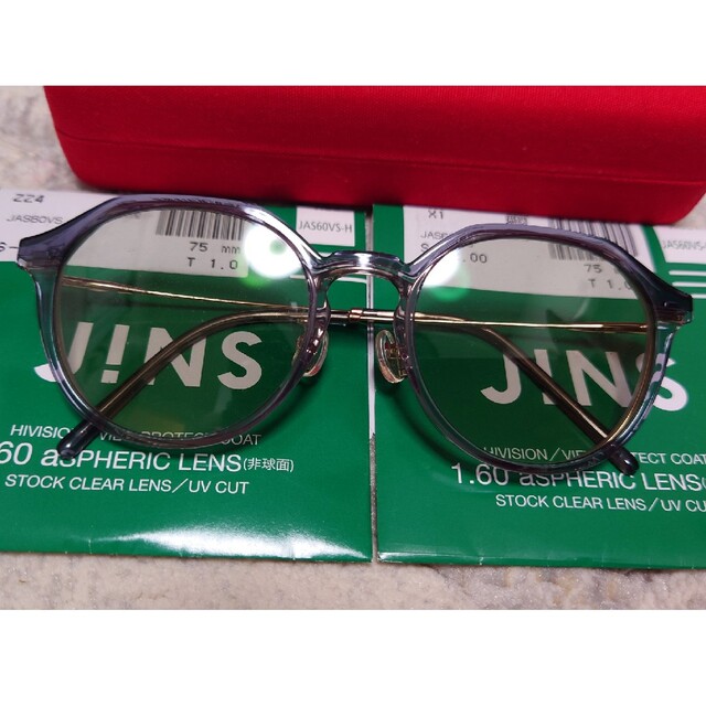 JINS(ジンズ)のJ!NS マグネット式サングラス 眼鏡 左2.5 右2.0 レンズ レディースのファッション小物(サングラス/メガネ)の商品写真