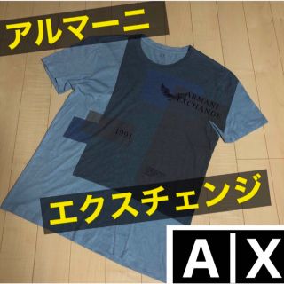 アルマーニエクスチェンジ(ARMANI EXCHANGE)のアルマーニエクスチェンジ/ARMANI EXCHANGE tシャツ　水色 半袖(Tシャツ/カットソー(半袖/袖なし))