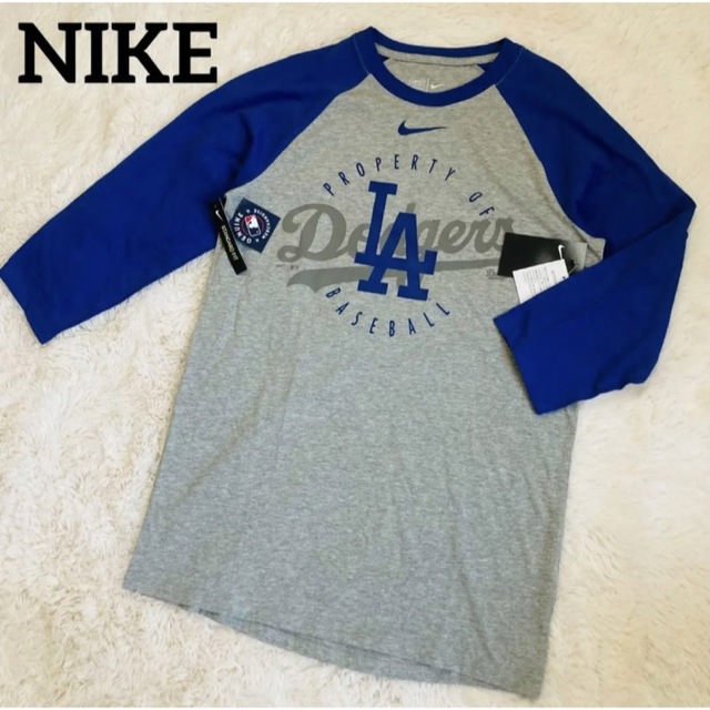 未使用 Dodgers ドジャース ベースボールシャツ ブルー L - ウェア