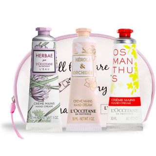 ロクシタン(L'OCCITANE)のフローラルハンドクリーム 3本セット ポーチ付き(ハンドクリーム)