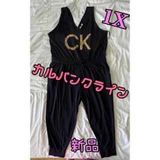 シーケーカルバンクライン(ck Calvin Klein)のカルバンクライン　ブラック★サロペット、オーバオール、パンツ　大きいサイズ(サロペット/オーバーオール)