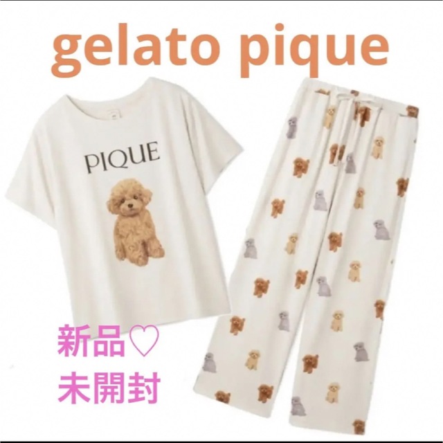 gelato pique - ジェラートピケ トイプードル柄ワンポイントTシャツ