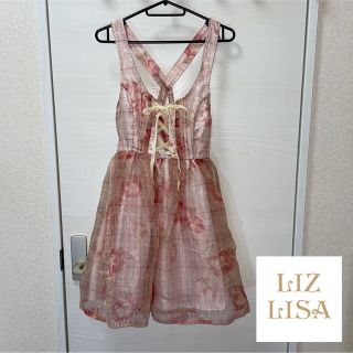 リズリサ(LIZ LISA)の【即日発送】【匿名配送】リズリサ　花柄　ジャンスカ(ミニワンピース)