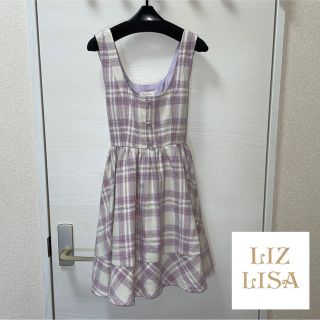 リズリサ(LIZ LISA)の【即日発送】【匿名配送】リズリサ　チェック柄　ジャンスカ(ミニワンピース)