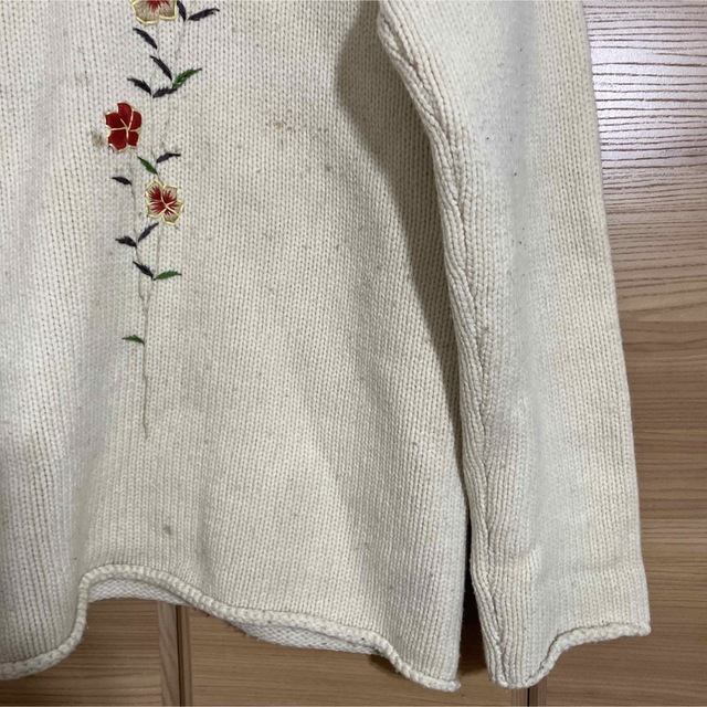 Yohji yamamoto POUR HOMME 花柄刺繍 ニット