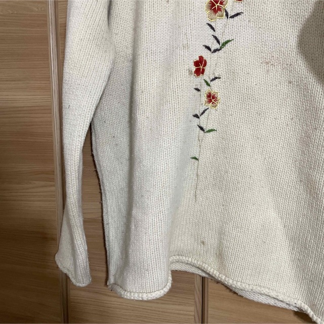 Yohji yamamoto POUR HOMME 花柄刺繍 ニット