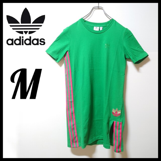 adidas(アディダス)の【美品！人気カラー】adidas★Tシャツワンピース★スポーツウェア★ドレス★M レディースのワンピース(ミニワンピース)の商品写真