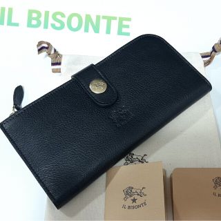 イルビゾンテ(IL BISONTE)の【ラスト一品 新品】イルビゾンテ　ILBISONTE　黒　長財布(財布)