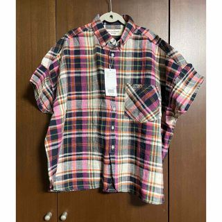 ビームスボーイ(BEAMS BOY)の☆新品☆BEAMS BOY リネンチェックシャツ(シャツ/ブラウス(半袖/袖なし))