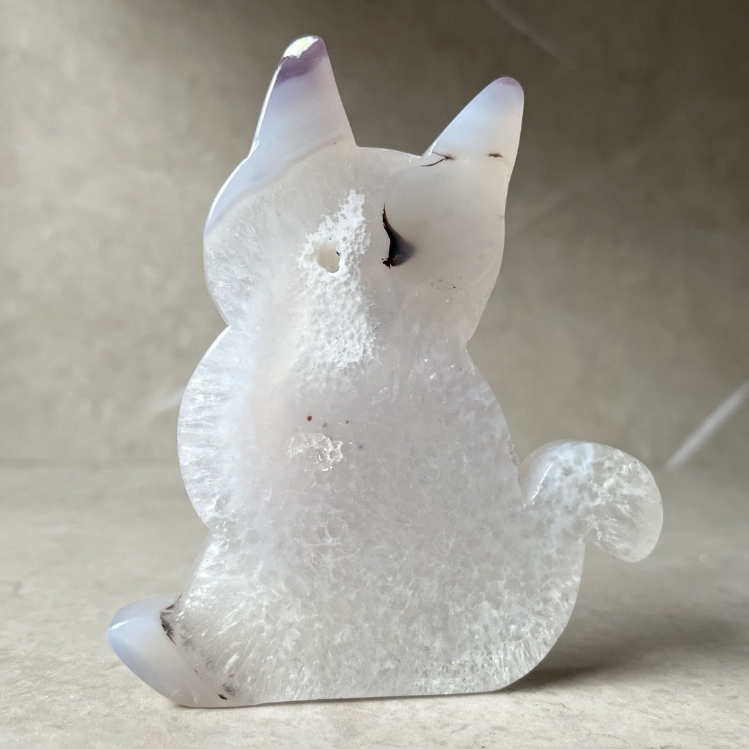 ドゥルージアゲート キャット 瑪瑙 猫 カービング 天然石の通販 ドゥルージアゲート キャット 瑪瑙 猫 カービング 天然石の通販