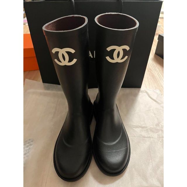 が大特価! - CHANEL CHANEL 36 レインブーツ レインブーツ+長靴