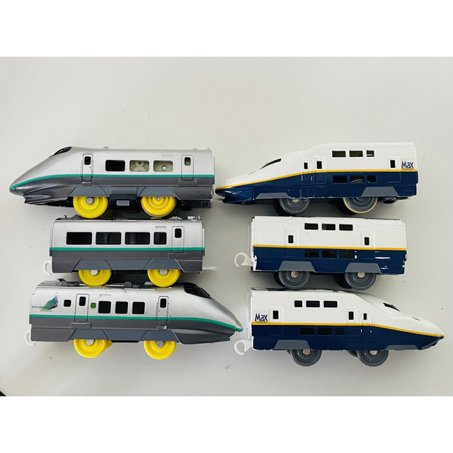 プラレール  E4系×400系つばさ連結セット　絶版品　レア エンタメ/ホビーのおもちゃ/ぬいぐるみ(鉄道模型)の商品写真