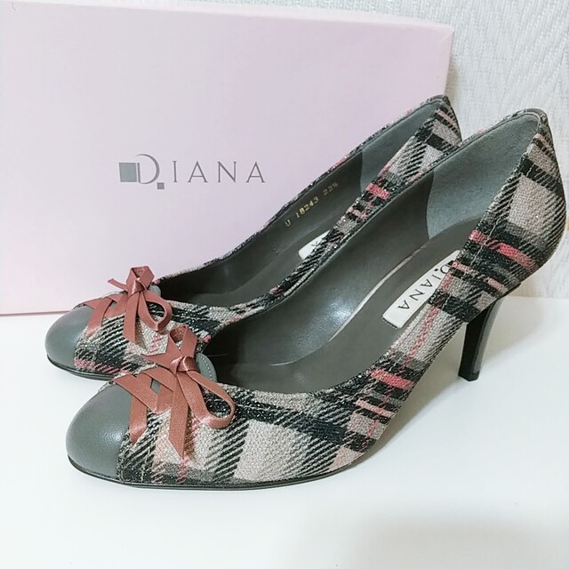 DIANA(ダイアナ)のDIANA ダイアナ パンプス チェック リボン レディースの靴/シューズ(ハイヒール/パンプス)の商品写真