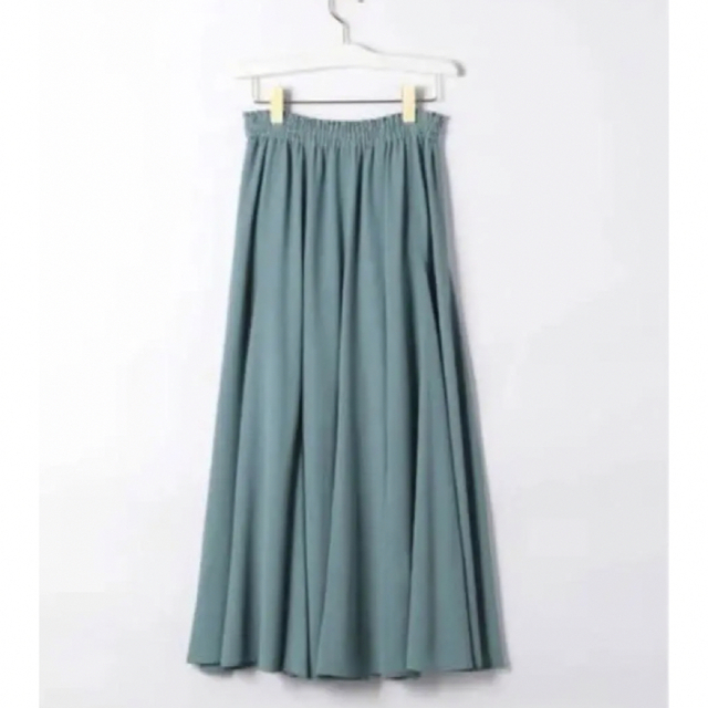 UNITED ARROWS green label relaxing(ユナイテッドアローズグリーンレーベルリラクシング)のGreen label relaxing サーキュラーギャザースカート　グリーン レディースのスカート(ロングスカート)の商品写真